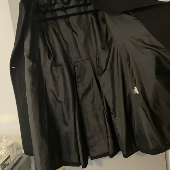 Tahari Black Wool Double-breasted Military Wool Coat Black 12   🎀 FIRM - Picture 8 of 14